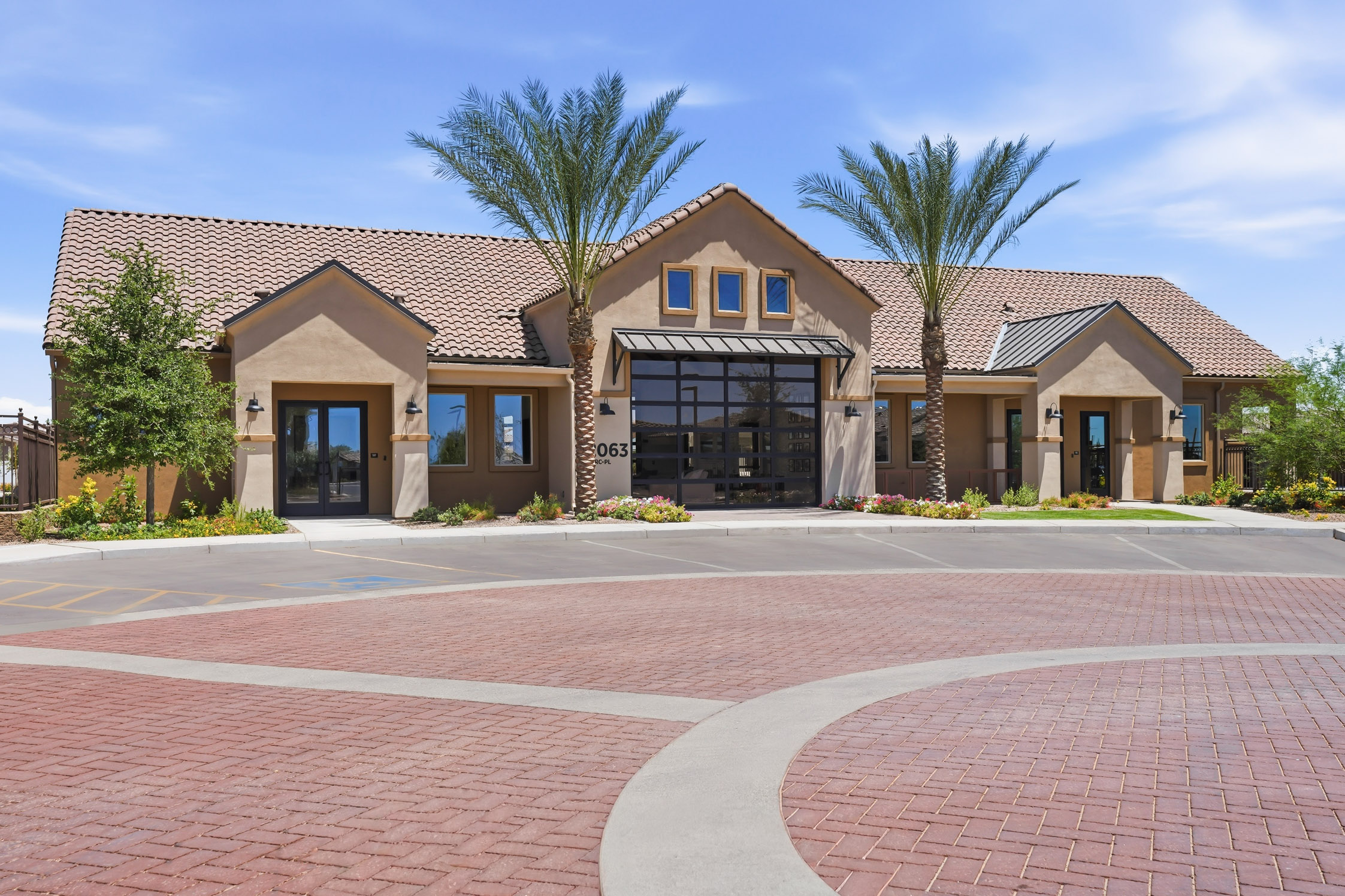 Elegant clubhouse entrance