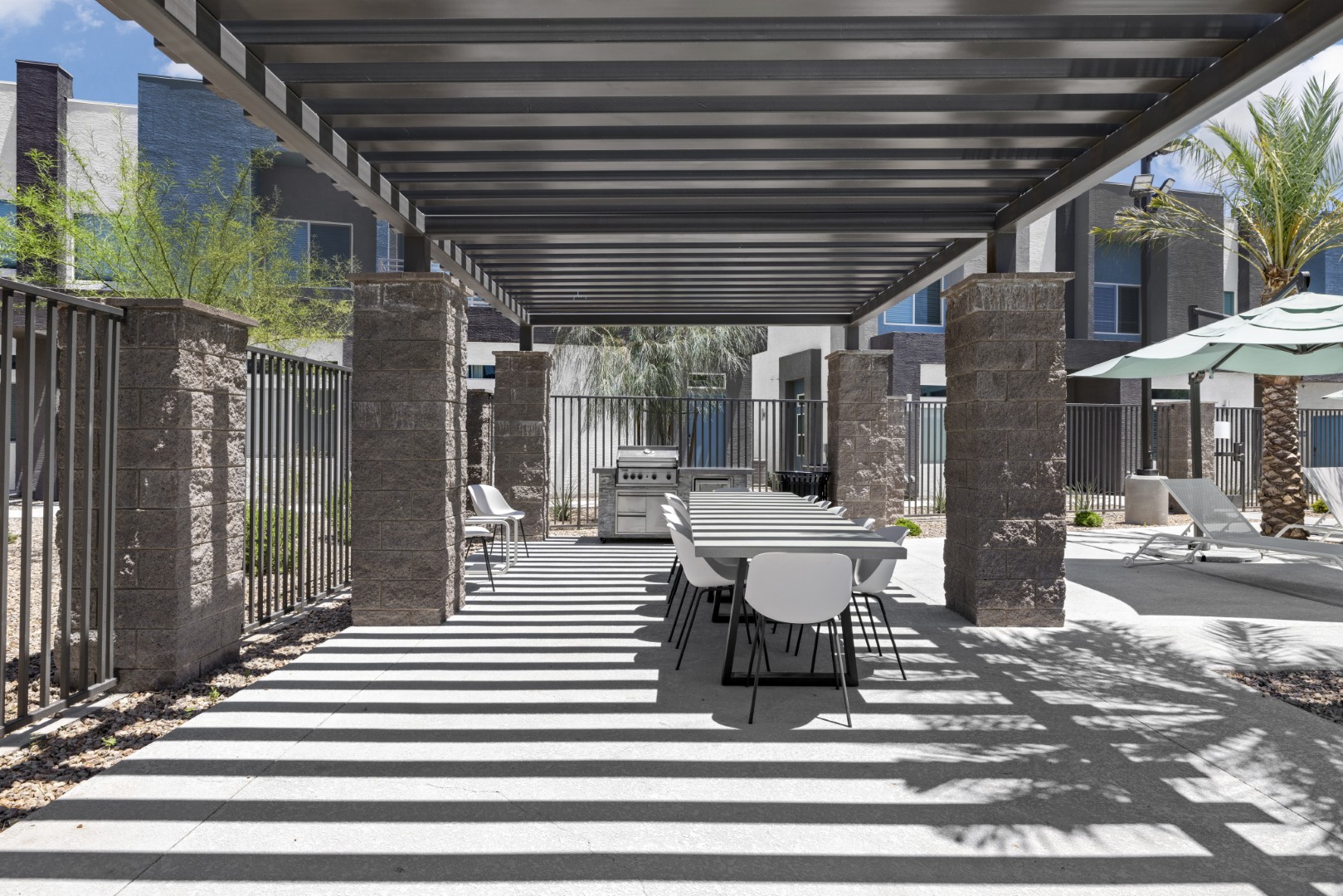 Outdoor Dining Under Pergola