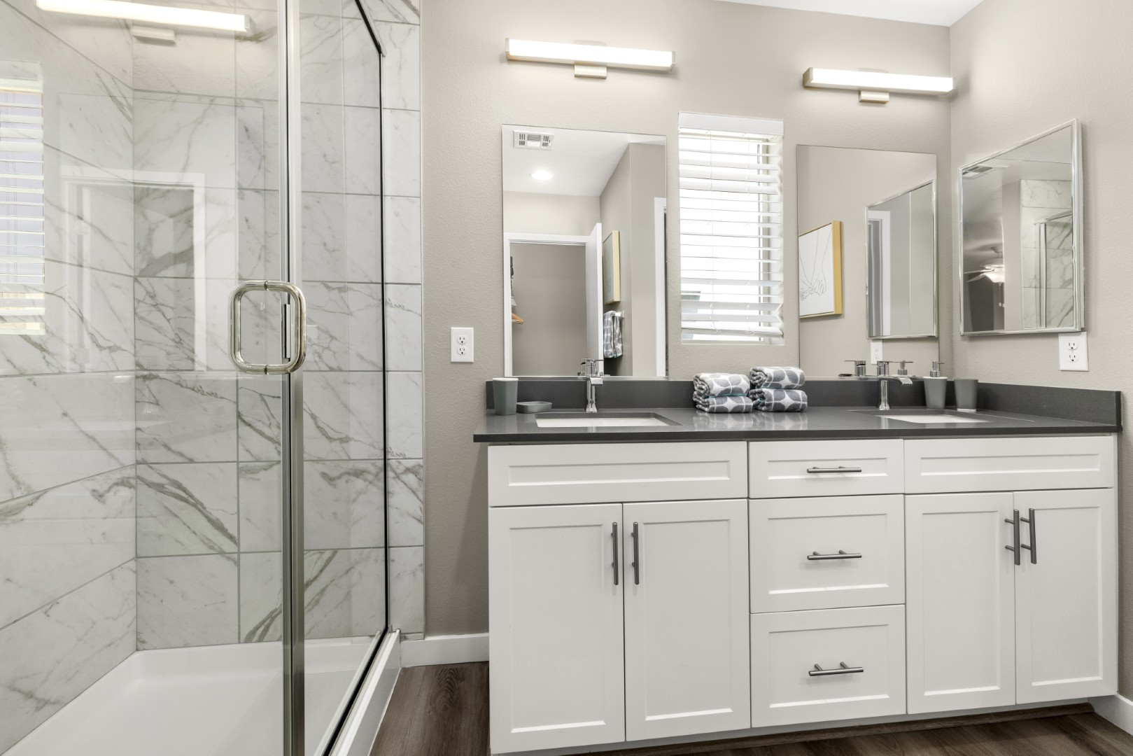 Primary Bathroom With Dual Vanity